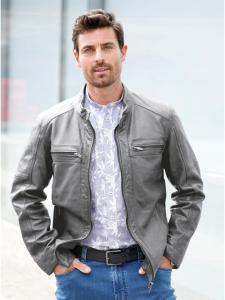 Кожаная куртка каменно-серого цвета WITT WEIDEN