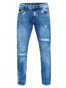 Джинсы брюки "TORI" облегающие, рваный деним синего цвета Rusty Neal