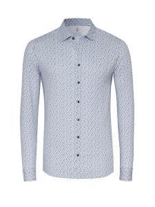 Рубашка Slim Fit на пуговицах DESOTO, светло-синий/темно-синий
