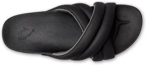 Женские пляжные сандалии OLUKAI Hila, водостойкие шлепанцы, для круглодневной носки с ультрамягким комфортом, черный