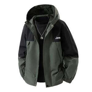 Тренч с капюшоном Unisex утепленный Soft Shell Jeep, jasper (padded)