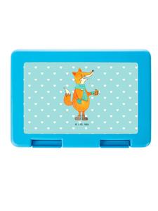 Mr. & Mrs. Panda Коробка для хранения печенья в виде лисы, без надписи, бирюзового пастельного цвета