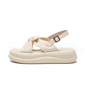 Сандалии женские с одним ремешком 4,5 см цвета экрю EXULL Q, Ecru