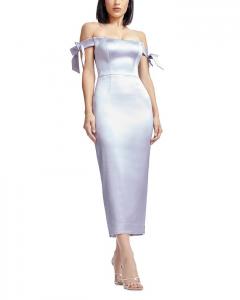 Платье Verona с бантом Dress the Population, фиолетовый