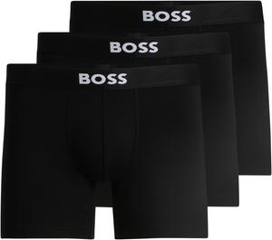 BOSS Мужские боксеры с логотипом, 3 шт, Black Carbon