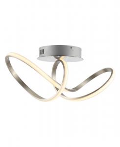 Светильник Chantelle 19,5 дюймов, 1 лампа, современный минималистичный, алюминиевая петля, встроенный светодиодный, полупотолочный Jonathan Y, цвет nickel