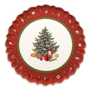 Тарелка для торта Villeroy & Boch Toy's Delight, 33 см, красный/белый