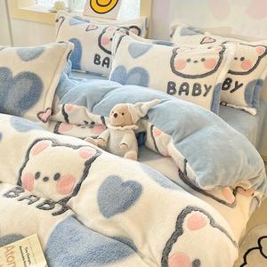 Disney Зимнее одеяло 200х230 см, молочный бархат, наполнитель 3 кг (~4,6 кг), двустороннее ультрамягкое утолщенное, низкое осыпание, дизайн Cute Bear