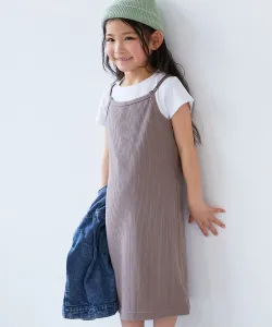 Комплект из платья-майки в рубчик и футболки с коротким рукавом, весна/лето 2015 Devirock, цвет Pink Greige