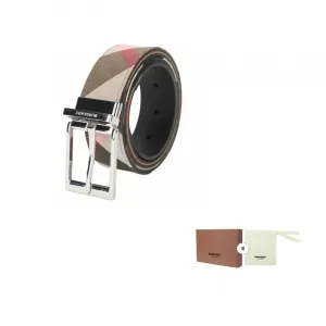 Burberry Кожаный мужской ремень разноцветный шириной 3,5 см, Multicolor
