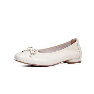 Повседневные однобортные туфли женские PT'SON, Ecru