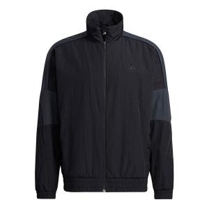 Куртка adidas M Si Wov Jkt Logo Alphabet Stand Collar Jacket Black, черный