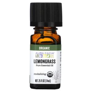 Масло эфирное Aura Cacia Pure органического лемонграсса, 7,4 мл