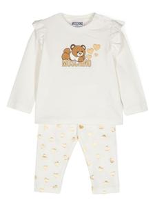 Moschino Kids футболка и леггинсы с мотивом плюшевого мишки, белый
