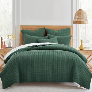 Набор вафельных одеял Levtex Home Mills, цвет Forest Green