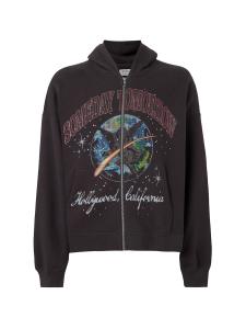 Толстовка с капюшоном на молнии HOLLISTER, черный