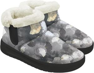 Зимние женские ботинки Снежные ботинки с меховой подкладкой Теплые туристические ботинки Женские противоскользящие легкие уличные ботильоны Chririnla, Gradient Ginkgo Leaf