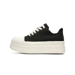 Hong Kong Meng Износостойкие и легкие низкие скейтерские кроссовки унисекс черные со скрытой платформой, цвет Black (Hidden Wedge)