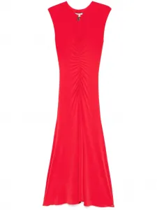 Платье макси со сборками Nissa, красный