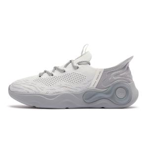 Дышащие легкие низкие повседневные кроссовки женские белый серый QIAODAN, Jordan White/Pure Gray