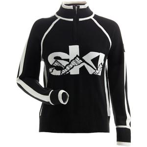 Женский лыжный свитер Nils, Black/White