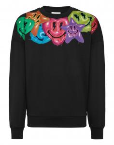 Толстовка с круглым вырезом Smile PHILIPP PLEIN, черный