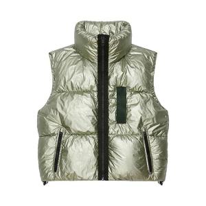 Пуховик Givenchy Laminated Sleeveless Puffer, Green Forest