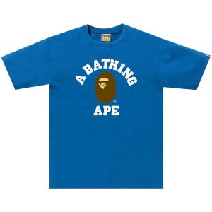 Футболка колледжа BAPE, синяя
