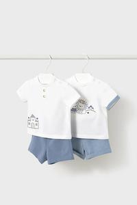 Хлопковый комплект для малышей Mayoral Newborn, синий