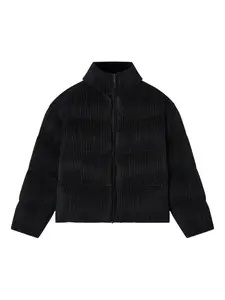 Пуховик со складками EMPORIO ARMANI, черный