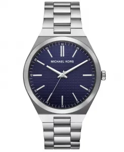 Мужские часы Lennox с тремя стрелками в серебристом корпусе из нержавеющей стали, 43 мм Michael Kors