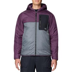 Куртка с капюшоном Aprés pro insulated - мужская Mountain Hardwear, Foil Grey/Dusty Purple/Black
