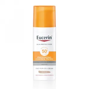 Eucerin Sun Photoaging Control Тонированный гель-крем Spf50+ Medium 50 мл Цветная защита для лица