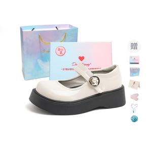 Подарочный набор женских туфель Мэри Джейн на платформе, повседневные кожаные туфли в британском стиле высотой 5 см Be good, Black