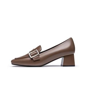 CHRISDIEN DENY Женские туфли на массивном каблуке 4,5 см - кофе, цвет Coffee