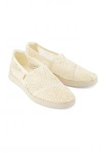 Эспадрильи "альпаргата плюс" хлопок Toms, цвет 101 natural