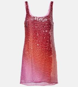 Мини-платье Alayna с блестками и эффектом омбре Simkhai, розовый