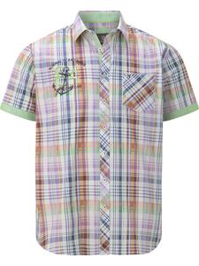 Рубашка на пуговицах Jan Vanderstorm Olian, разноцветный