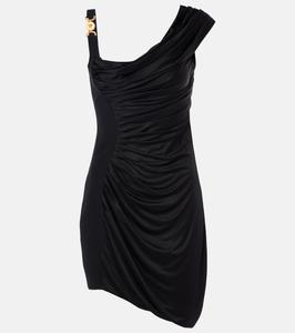 Мини-платье из джерси с драпировкой Medusa '95 Versace, черный