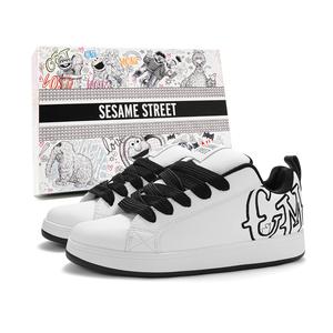 SESAME STREET Низкие скейтерские кроссовки унисекс классические черно-белые, цвет Classic Black White