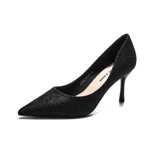 HKCP Стройные каблуки на высоком каблуке 7,5 см женские черные, цвет Black 7.5cm