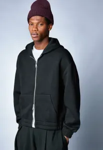 Толстовка на молнии с неопреновым эффектом Bershka, Black