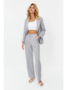 Тканевые брюки trendyol, светло-серый