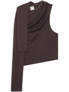 Топ с открытыми плечами Courrèges, коричневый