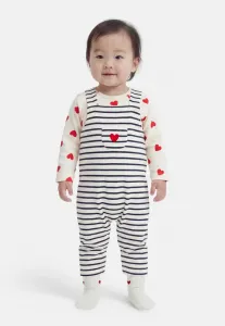 Комбинезон унисекс Petit Bateau, White/Dark Blue