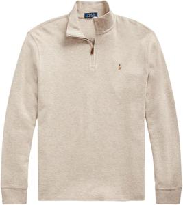 Polo Ralph Lauren мужская флисовая толстовка с длинным рукавом и молнией на четверть, Ralph-Lauren Tuscan Beige