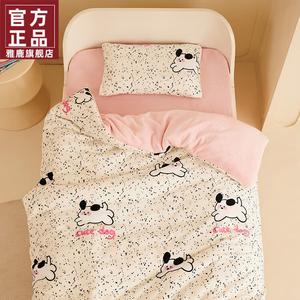 Yalu Детское одеяло из молочного флиса 120x150 см, чехол 100x120 см, цвет "Пятнистый щенок", мягкое, съемное