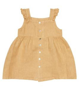 Детское льняное платье в пол Donsje, бежевый