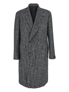 Двубортное пальто с узором в елочку TAGLIATORE, серый