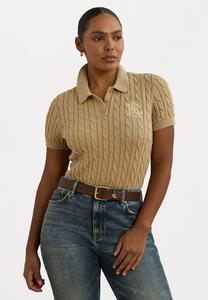 Джемпер Lauren Ralph Lauren Woman NATRISSA CABLE KNIT COTTON POLO SWEATER, Beige